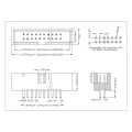 1.27mm(.050") Box Header 180°/Straight H=5.4mm