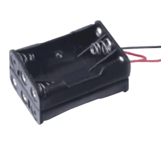 6 AAA Battery Holder/Case/Box Double with Wire Leads