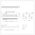 1.27mm IDC flat cable headers section DIP plug connector (Terminated Height 5.1)