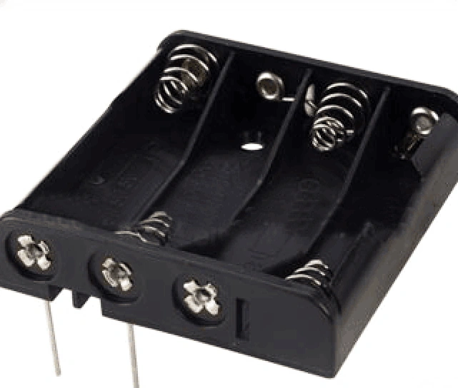 4 PIECES AA Battery Holders WITH PINS BBC-5-4-A-P