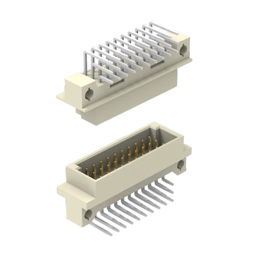 Solder Type DIN41612 Right Angle Plug Type Connectors 32 Positions Factory