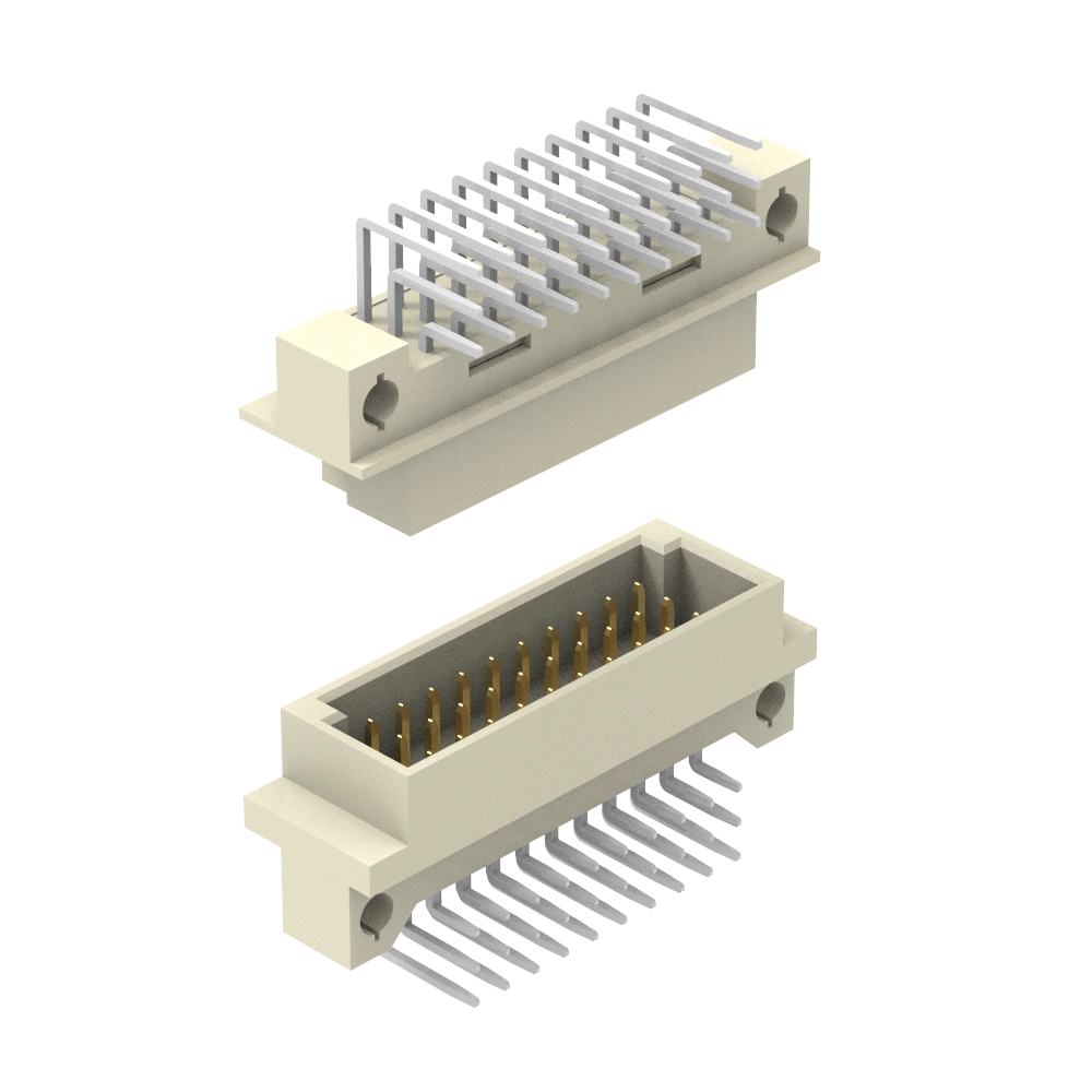 16 Positions Vertical Female Type B DIN 41612 PCB Connectors