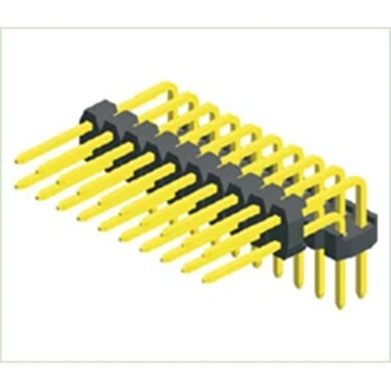 2.0mm Male Header Dual Row Double Insulator DIP Angle Pin Header Connector