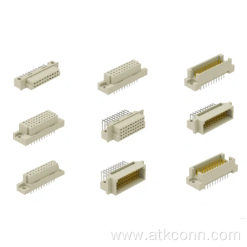16 Positions Vertical Female Type B DIN 41612 PCB Connectors