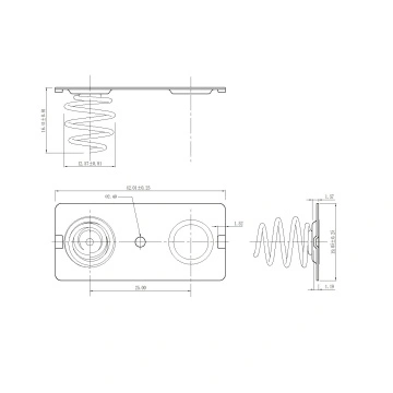 BATTERY Contacts FOR 'C' Cell Dual Battery (5242)